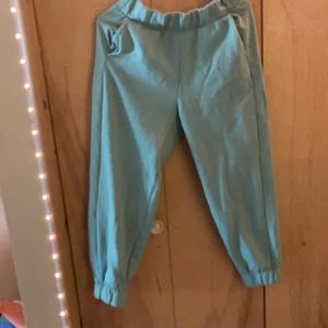 green sweat pants (size small)